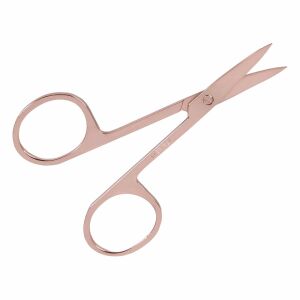 Foarfecă de unghii roz auriu, 9cm, pentru tăiere precisă a unghiilor - Clești de unghii