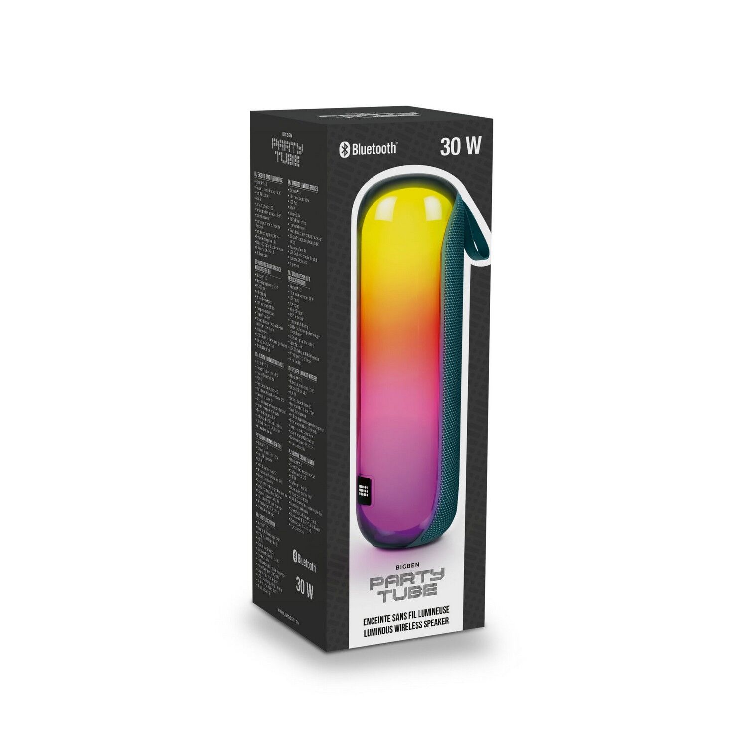 Bigben Party TUBE Hordozható világító hangszóró 30W - Kék (Platfo...