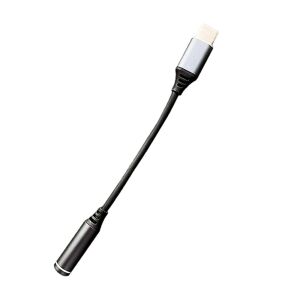 Audioadapter Jack 3,5 mm / USB-C típusú fejhallgató, telefon, PC, puha gumi, hossz 12 cm, szín Égikék