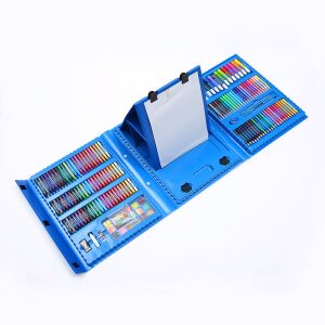 XXL Zeichen- und Mal-Komplettset, 208 Elemente, Blau