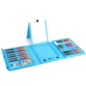 Mal- und Zeichenset für Kinder, 208-teilig, Zeichenblatthalter, regt Kreativität und spielerisches Lernen an, lebendige Farben, Blau, + 3 Jahre, Utility One