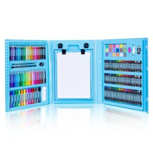Set de desen si pictura pentru copii WePro Store, 208 elemente, Albastru 126860497 - Комплект канцеларски материали