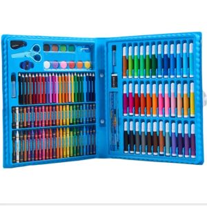 WePro Store Kinder Mal- und Zeichenset 150-teilig Marker Buntstifte Ölpastelle Wasserfarben