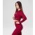 GENEZIS Essence bordó hosszú ujjú felső és leggings szett modellen
