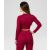 GENEZIS Essence bordó bordázott hosszú ujjú felső és leggings hátulnézet