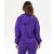 Genesis Fluffy lila kapucnis pulóver nőknek, hátulnézet