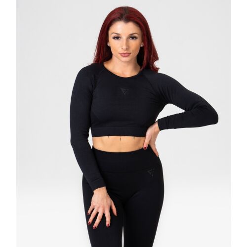 Varrat nélküli női blúz "Velocity", fekete - M 126862038