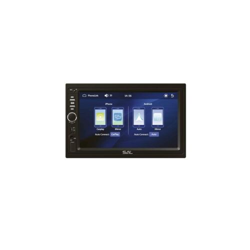SAL VBX910 autórádió és multimédiás lejátszó, CPAA multimédia, iOS CarPlay és Android Auto, tükrözés, 18cm-es érintő-kijelző, 2xDIN, Bluetooth VBX910 126932739