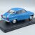 Hátulnézet a kék Saab 96 V4 1970 fém autómodellről 1:24 méretarány