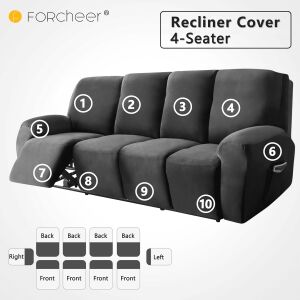 Relax Fotel Huzat (bársonyos, 4 üléses, fekete, rugalmas)