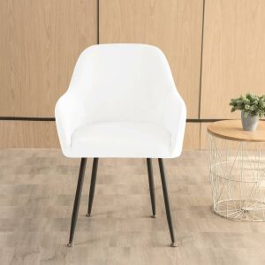 Nagy Kagylószék Huzat (bársonyos, fehér)