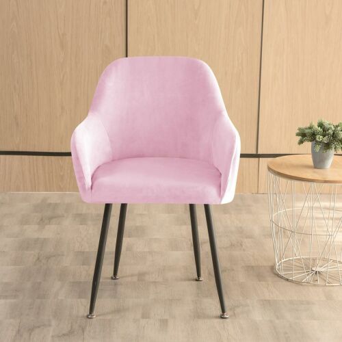 Nagy Kagylószék Huzat (bársonyos, rózsaszín)