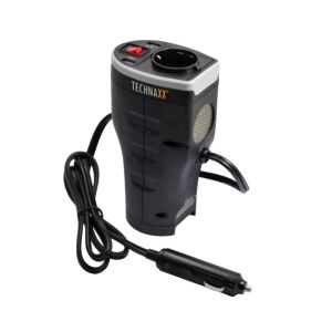 Automobilski pretvarač Technaxx, 200W, 2 USB priključka, crna - Auto punjač