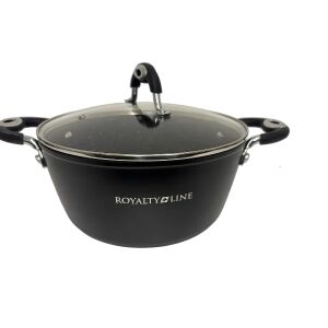 Royalty Line® XL-FY240 indukciós Lábos - Ø 24 cm / 4,,5 liter - Indukciós leveses lábos márvány tapadásmentes bevonattal - Lábos minden hőforráshoz - fekete 126975245 - Konyha & Étkezés