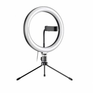 Lampa circulară LED Apexel 26cm cu mini trepied și suport pentru telefon - Lumini LED rotunde și lămpi rotunde
