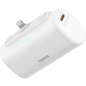 Baseus Compact 5000mAh Power Bank - Fehér, 20W Gyors Töltés, iPhone és USB-C Kompatibilis - Baseus