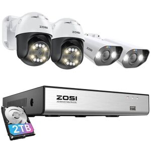 ZOSI Biztonsági Kamera Rendszer: Vezeték nélküli IP Kamerák, Hálózati Videó Rögzítő és Merevlemez - Lakberendezés