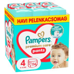 Pampers Premium Care Pants mesačné balenie plienok 9-15kg Maxi 4 (114ks) 145341647 - Pampers
