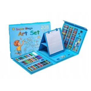 Set pictura creioane colorate, 208 elemente, 3 ani+, Albastru 126990130 - Комплект канцеларски материали