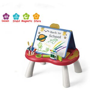 Pro Store Tablă de desen pentru artiști, tablă de desen dublă cu masă, partea albă - Planșe de desen