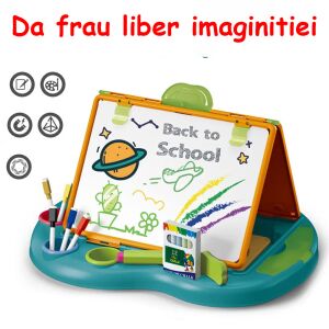 Obojstranná kresliaca doska a spoločenské hry v cene. WePro Store, biela strana na písanie a kreslenie fixkami a čierna strana na kriedu, guma, sada magnetov, od 3 rokov. 126990357 - Tabule na kreslenie, písanie