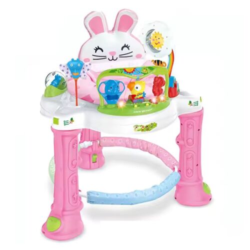 WePro Store Baby Walker mit Aktivitätszentrum, Hasenmodell, Rosa, 6 Monate+