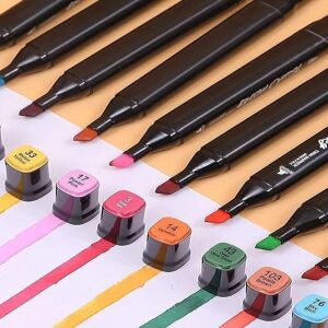 Sada 30 profesionálnych dvojstranných alkoholových fixiek WePro Store, rôzne farby - WePro Store