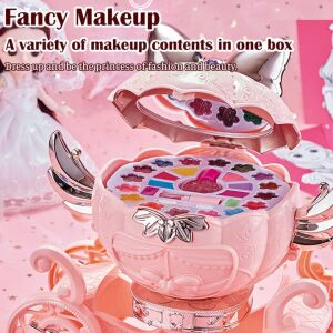 WePro Store Kinder-Make-up-Set, Kätzchen-Modell, wasserlöslich, Lipgloss, Lidschatten, Puder, Lippenstift, Nagellack, ungiftig, Pink 126990551 - WePro Store