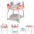 5-in-1-Baby-Jumper mit Tisch und Aktivitätscenter WePro Store, Musikmatte, Baby-Jumper, höhenverstellbar, 360°-Drehsitz, Geräusche, Lichter, attraktives Zubehör, ab 6 Monaten, Rosa 126990623