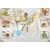 Collage des WePro Store Activity Center Baby-Springers mit Nahaufnahmen der Spielzeuge und Funktionen