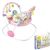WePro Store Activity Center Baby Jumper mit interaktiven Spielzeugen, höhenverstellbar, 360 Grad drehbarer Sitz, Rosa