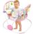 Baby spielt mit WePro Store Activity Center Baby Jumper mit interaktiven Spielzeugen, höhenverstellbar, 360 Grad drehbarer Sitz, Rosa