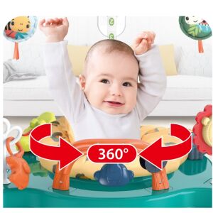 Bebeluș în WePro Store Activity Center baby jumper cu scaun rotativ la 360 de grade, lumini, sunete și jucării - Premergatoare și Jocuri de dezvoltare pentru copii mici