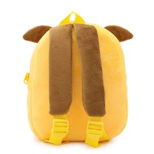 Kindergartenrucksack für Vorschulkinder WePro Store, Modell Yellow Puppy, Plüsch, 26 x 24 x 10