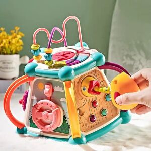 WePro Store 7-in-1-Lernspielzeug und interaktives Spielzeug für Kinder, 5-seitiges Aktivitätszentrum, Lichter und Geräusche, Rata-Modell, 3 Jahre +