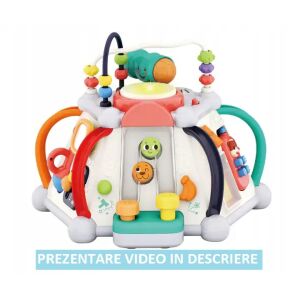 WePro Store Lern- und interaktives Spielzeug für Kinder, Pyramiden-Aktivitätszentrum mit Geräuschen und Lichtern, 15 Aktivitäten, Mehrfarbig, 18 Monate +