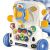 WePro Store 6-в-1 Activity Walker, бебешка проходилка, маса за обучение, маса за игра, скутер, влакче на колела, люлеещ се стол, музикална клавиатура, звуци и светлини, 6 месеца+