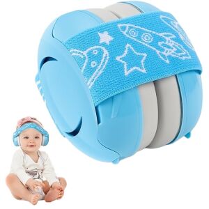 Chrániče sluchu pre deti a bábätká 3-36 mesiacov WePro Store, ochrana sluchu v hlučnom prostredí, bezpečný systém upevnenia fontanellu, elastický hlavový most, jednoduché použitie, modré so s 126991149 - Chrániče sluchu