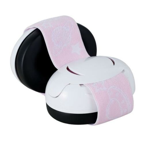 Chrániče sluchu pre deti a bábätká 3-36 mesiacov WePro Store, ochrana sluchu v hlučnom prostredí, bezpečný systém upevnenia na fontanelu, elastický hlavový most, jednoduché použitie, ružová s 126991157