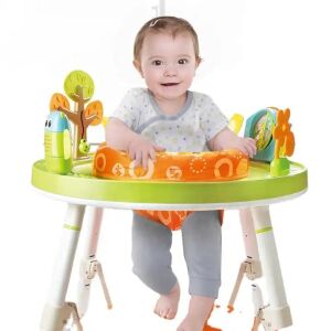 WePro Store Baby Jumper Activity Center z pianinem, 3 w 1, Baby Jumper, przekształca się w stół do zabawy, krzesło do karmienia, Dźwięki, Światła, Atrakcyjne akcesoria, Stacja do zabawy z muzycznym podkładem, Wielokolorowy, Model lwa, 6 miesięcy + - Bébikomp