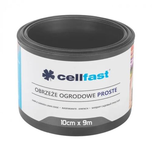Cellfast Egyszerű kerti szegély, 10cm x 9m, Grafit - Ágyásszegély