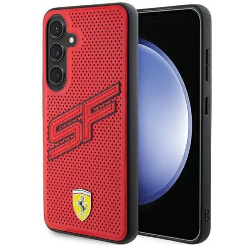 Ferrari Big SF Perforált Piros Tok Samsung Galaxy S24+-hoz