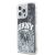 Szögletes nézet a DKNY Liquid Glitter iPhone 15 Pro Max tokról