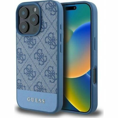 Guess 4G Botom Stripe Tok Iphone 16 Pro Max Kék Tokhoz 175616475 - Telefontok