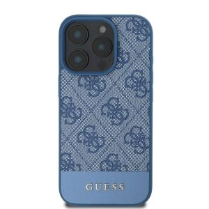GUESS Hülle für IPHONE 16 Pro Max GUHCP16XG4GLBL (4G PU Bottom Stripe) blau 140531770 - Handyhüllen
