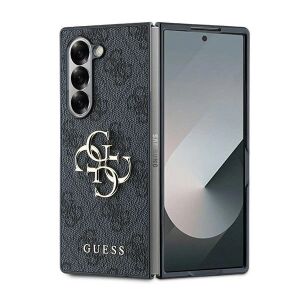 Guess GUHCZFD64GMGGR Z Fold6 F956 czarny/black leather 4G Metal Logo 127017662 - Guess