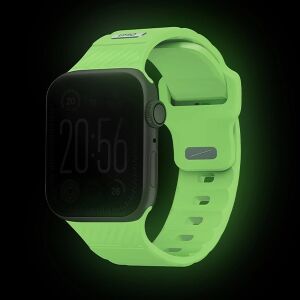 Uniq Stride SE világító zöld FKM gumiszíj Apple Watch 49/46/45/44mm-hez, világít a sötétben - UNIQ