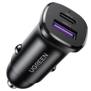Ugreen 30W USB-C és USB-A autós töltő - Autós töltő