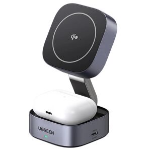 Ugreen 3 az 1-ben vezeték nélküli töltőállomás MagSafe Qi2 telefonhoz és fülhallgatóhoz - Ugreen