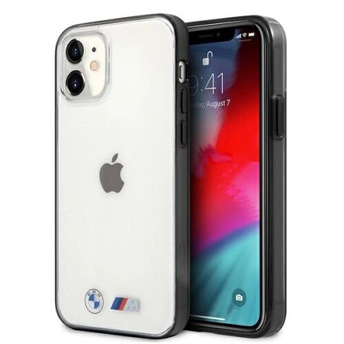 BMW Sandblast Átlátszó Tok iPhone 12 Mini készülékhez BMW Logóval - Telefon